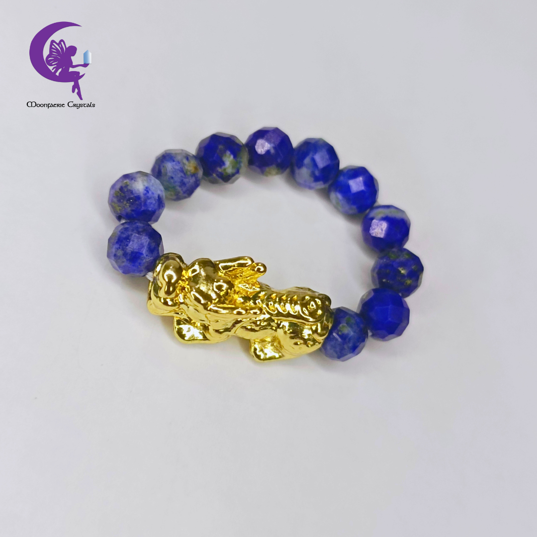 Moonfaerie Pharaoh’s Fortune Guardian Lapis Lazuli & Pi Xiu Ring