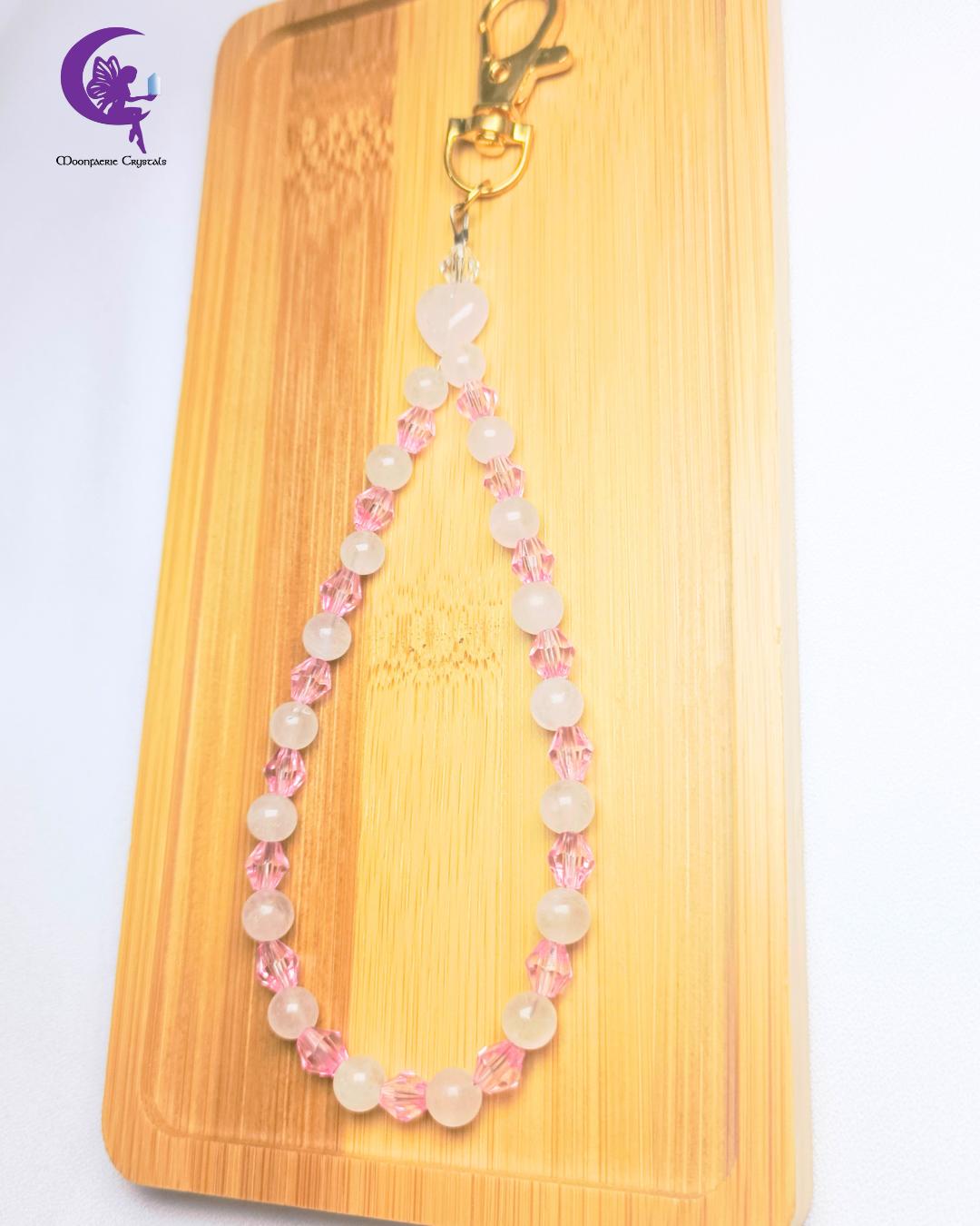 The Rose Quartz Radiance - Love, Tenderness & Peace Keyring