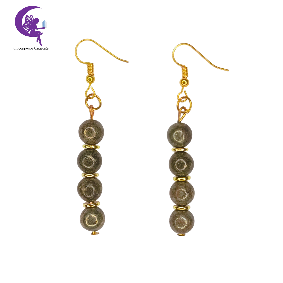 Pyrite Dangling Earrings