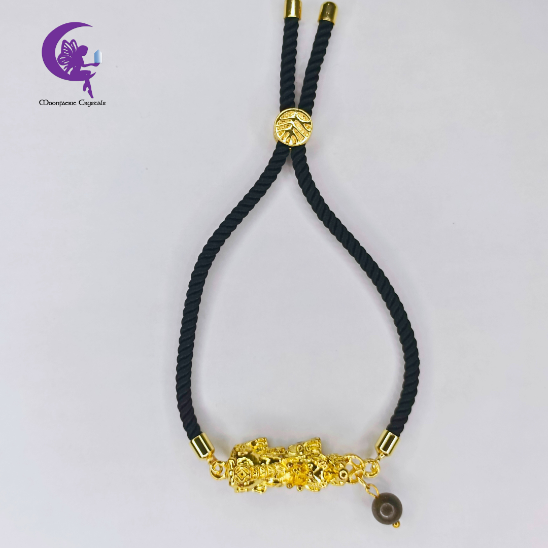 Pi Xiu Pyrite Adjustable Bolo Bracelet – Fire of Fortune, Strength & Strategic Thinking