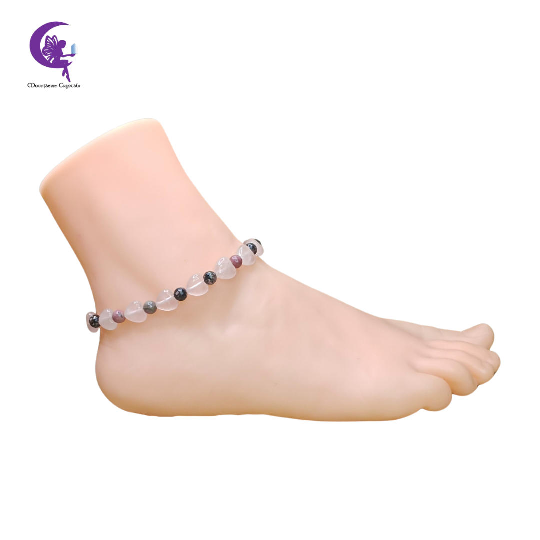 Infinite Love Anklet Collection - Rose Quartz & Rhodonite