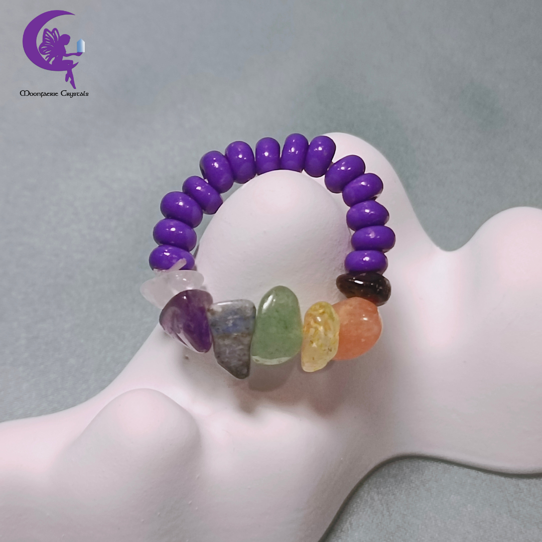 7 Chakra Gemstone Color Pop Ring