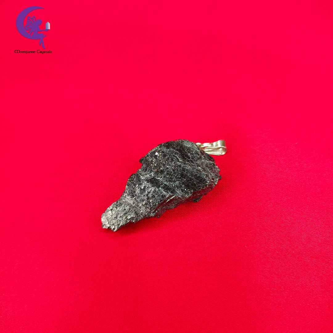 Raw Black Tourmaline Pendant