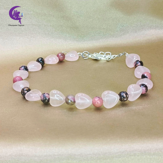 Infinite Love Anklet Collection - Rose Quartz & Rhodonite