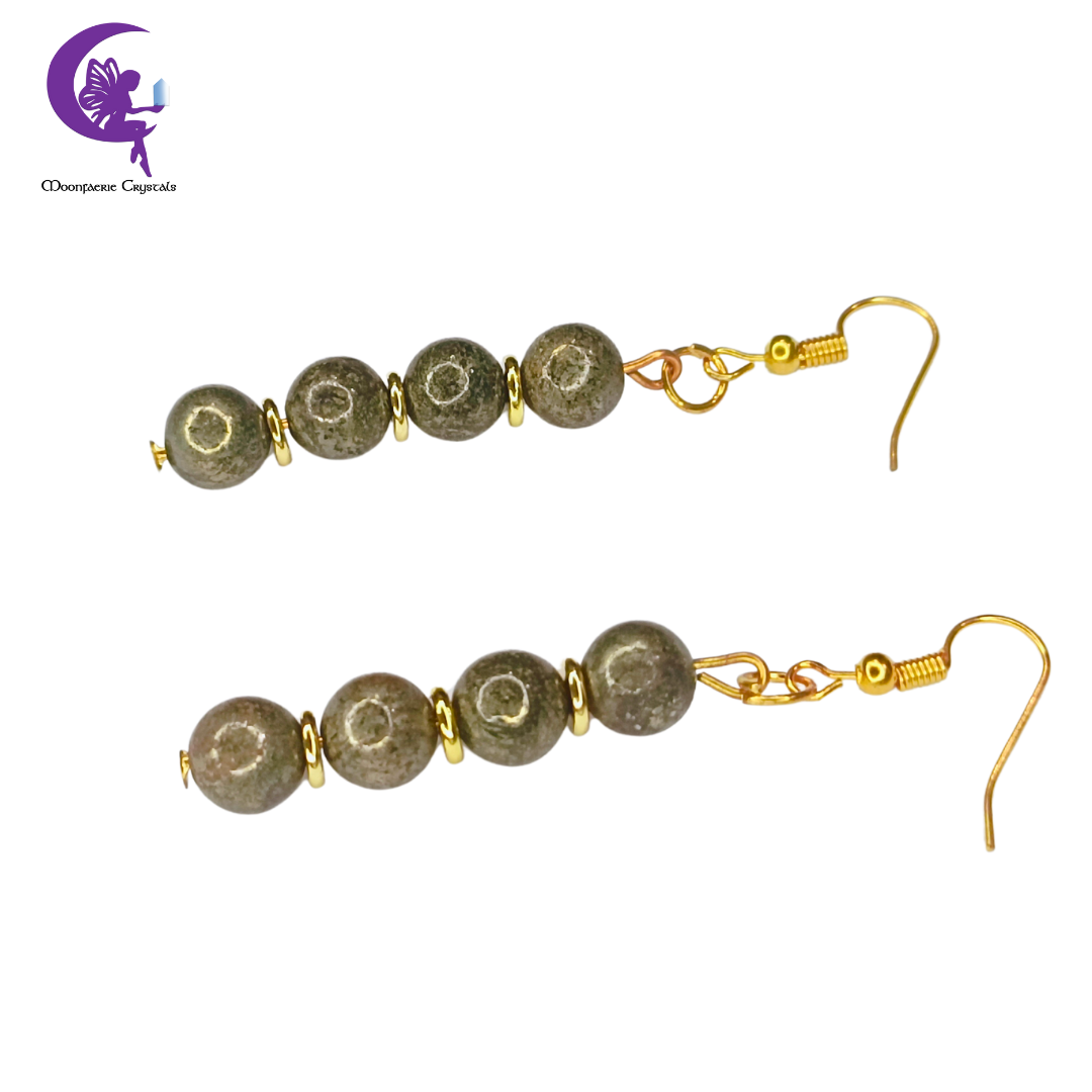 Pyrite Dangling Earrings