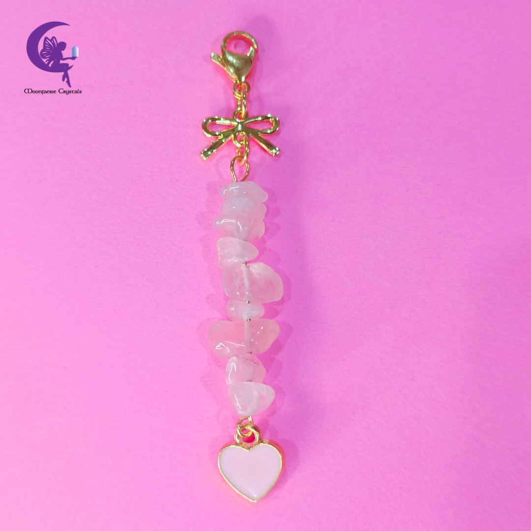 Royal Rose Quartz Princess Keyrings