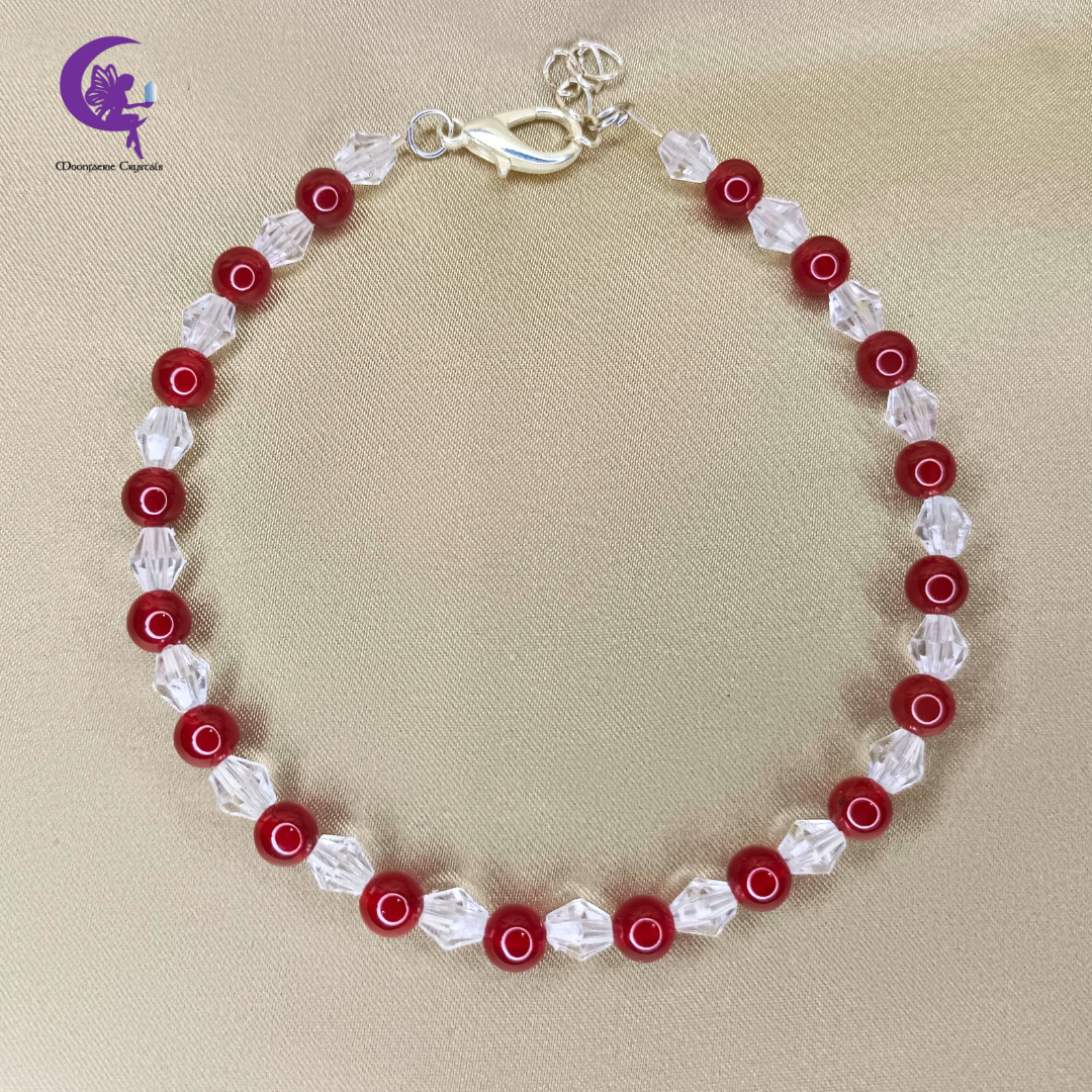 Fairy Sparkle Elegant Gemstone Anklets - Carnelian