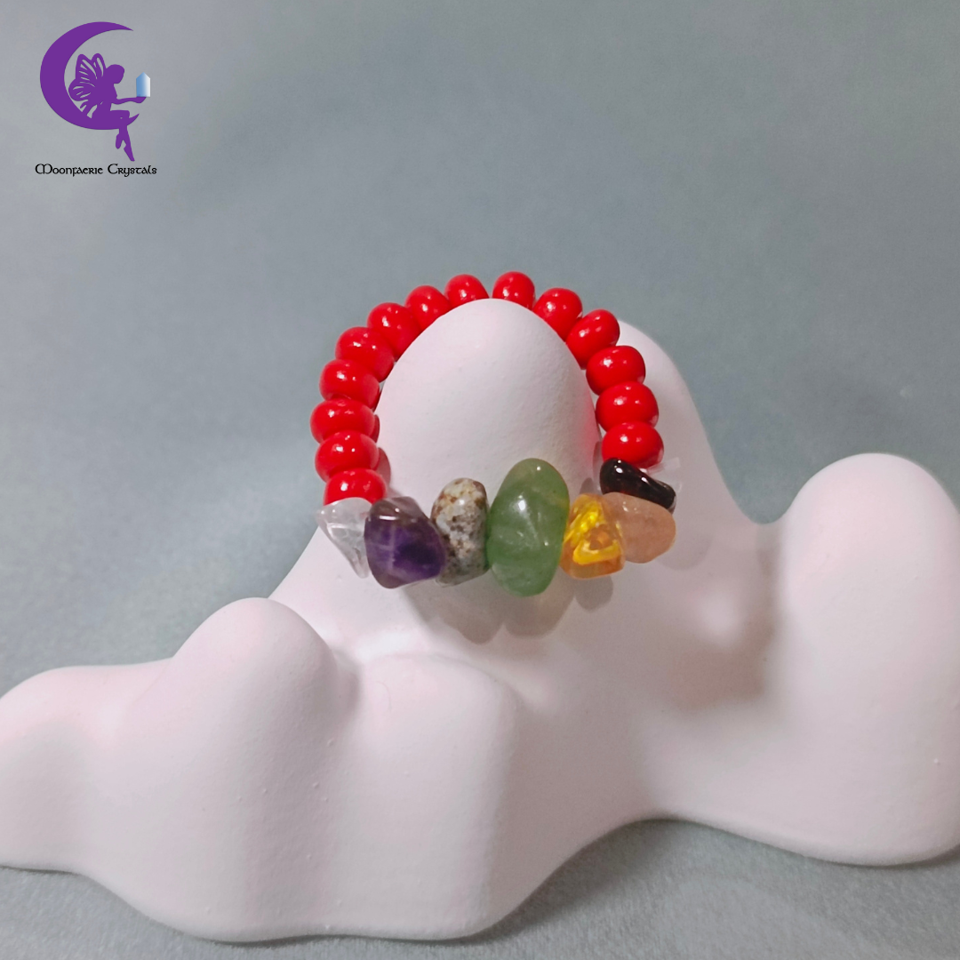 7 Chakra Gemstone Color Pop Ring