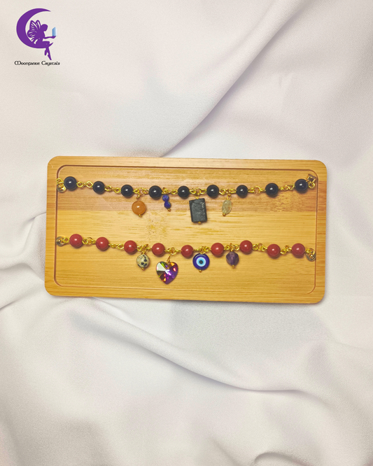 Gemstone Charm Soup Bracelet Collection