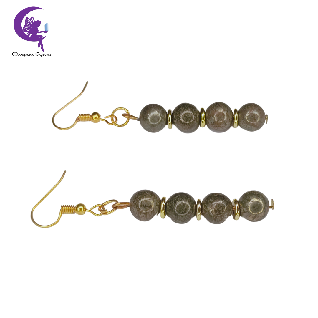 Pyrite Dangling Earrings