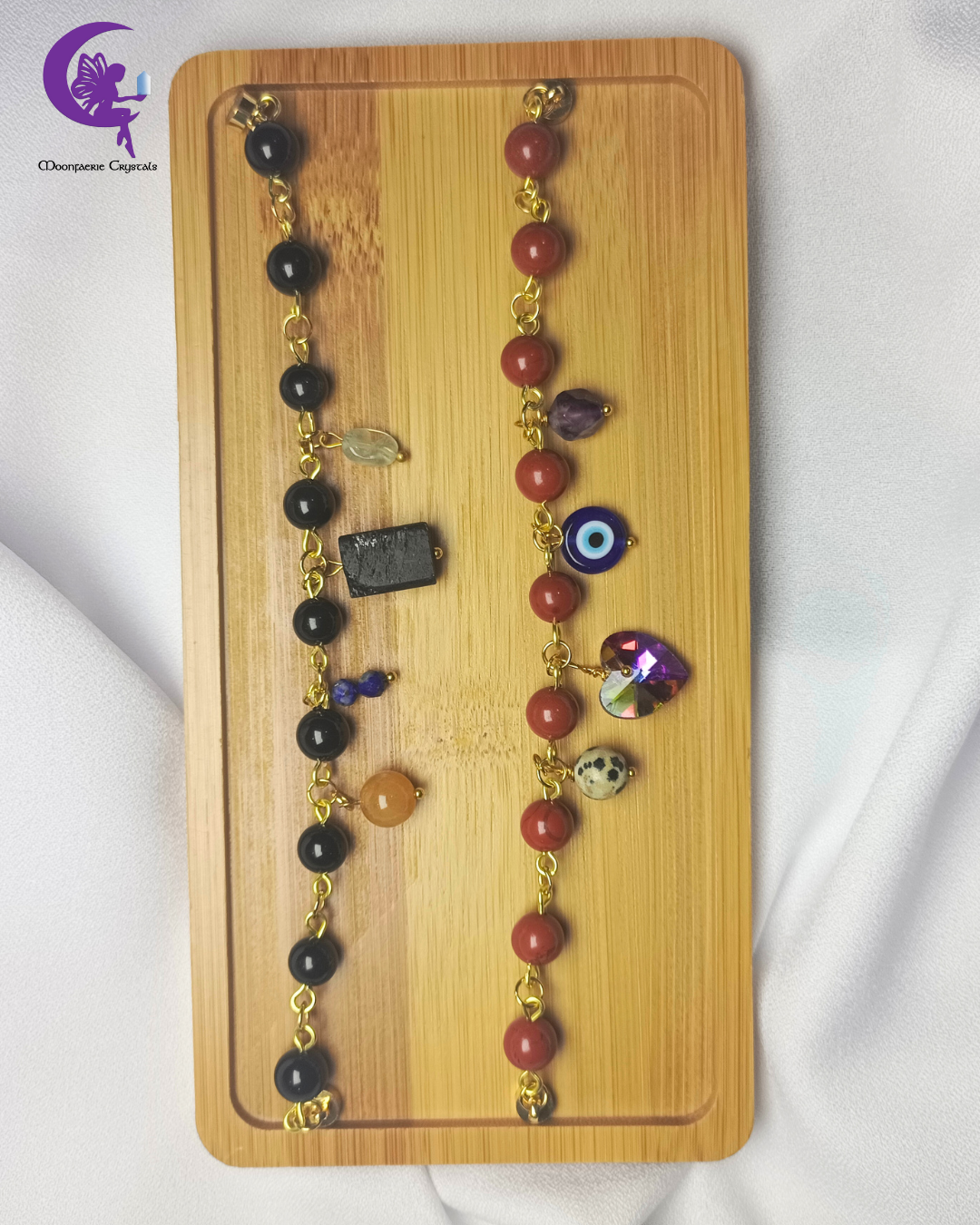 Gemstone Charm Soup Bracelet Collection