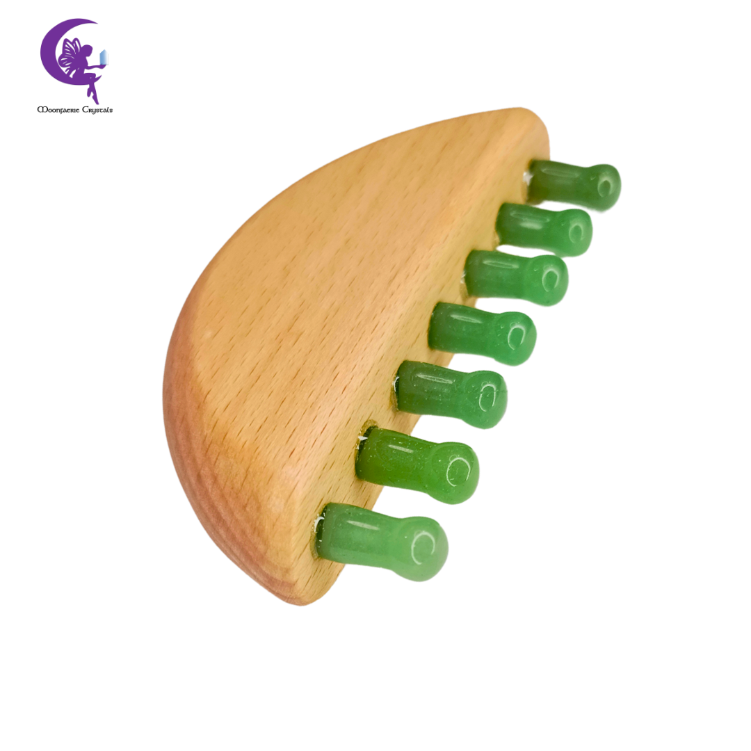 Green Aventurine Gemstone Scalp Massager