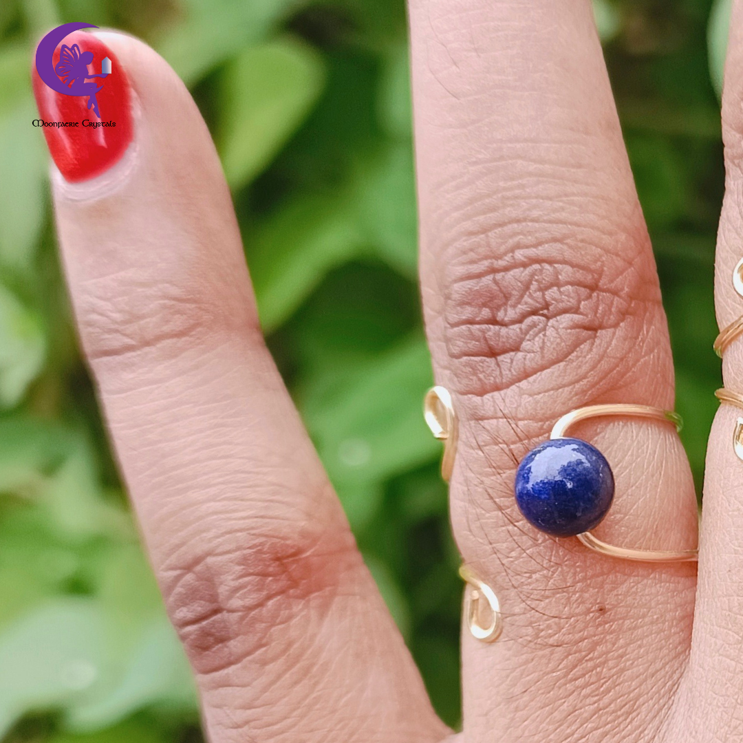 Beyond the Horizon Collection - Lapis Lazuli, Amethyst & Kunzite Gemstone Ring