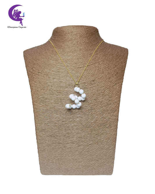 Howlite Spiral Necklace