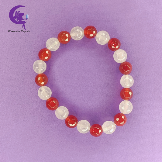 Prestige Glow Rose Quartz & Carnelian Bracelet ✨