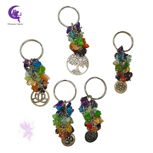 7 Chakra Crystal Keyring