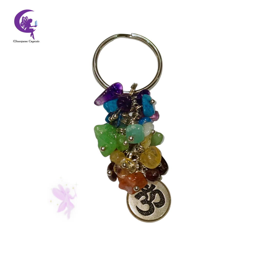 7 Chakra Crystal Keyring