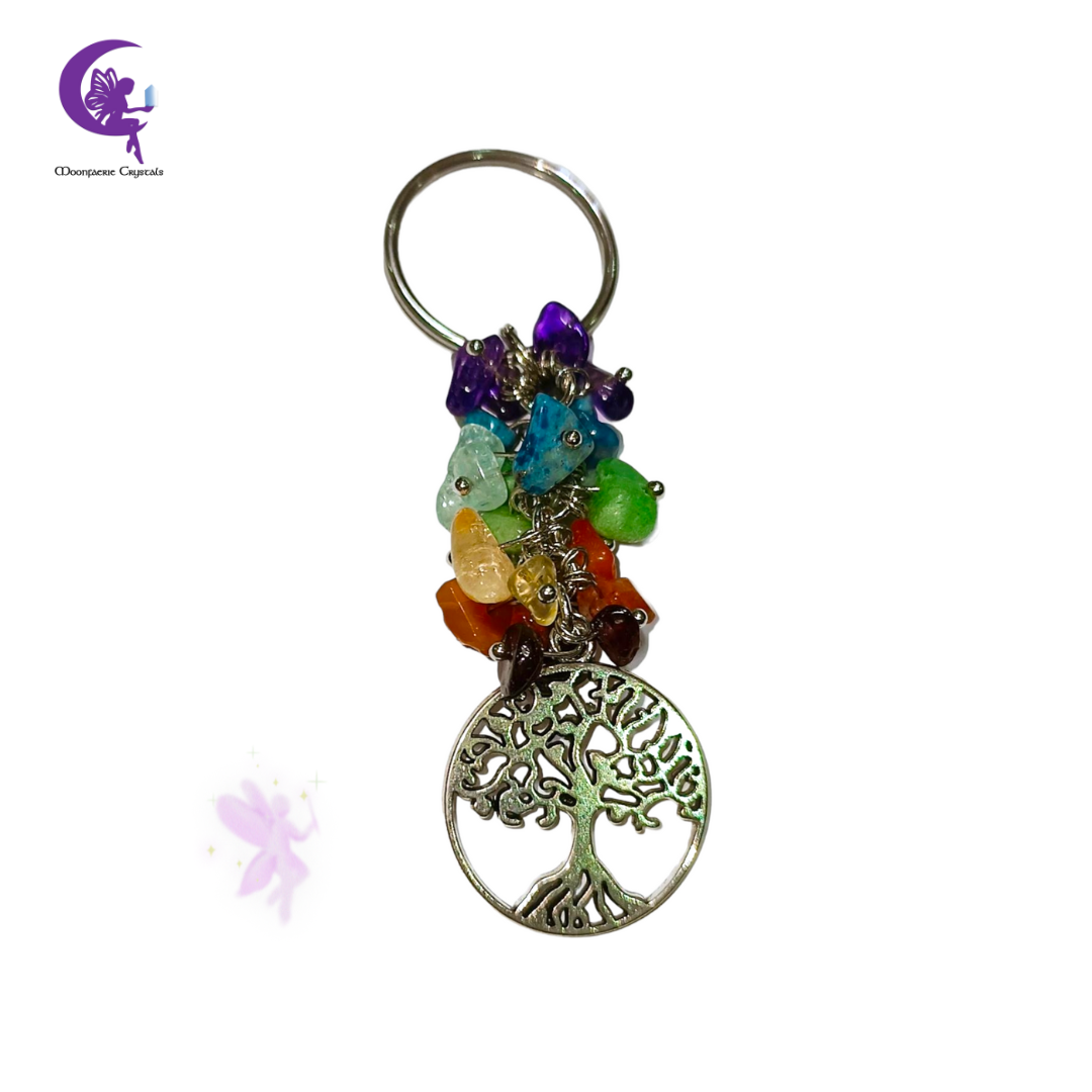 7 Chakra Crystal Keyring