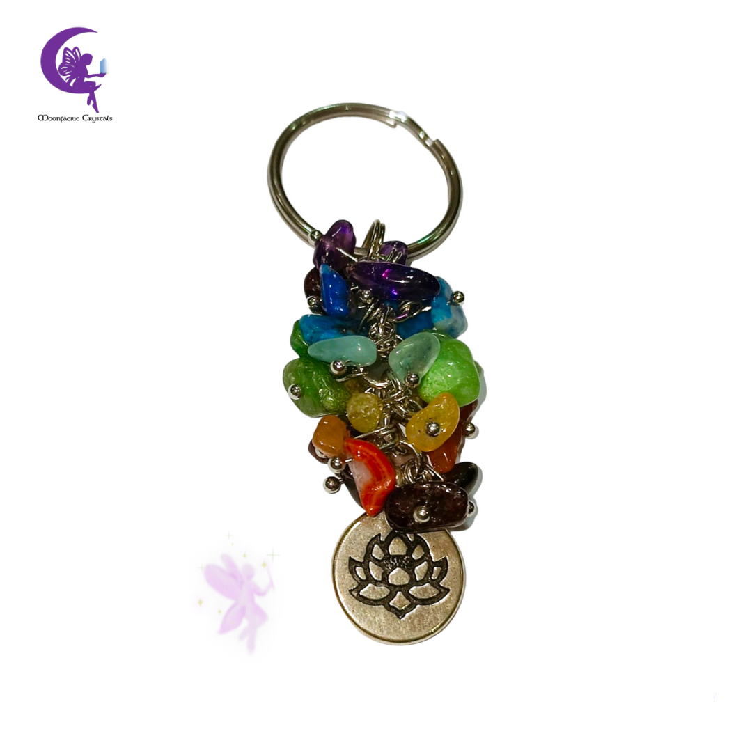 7 Chakra Crystal Keyring