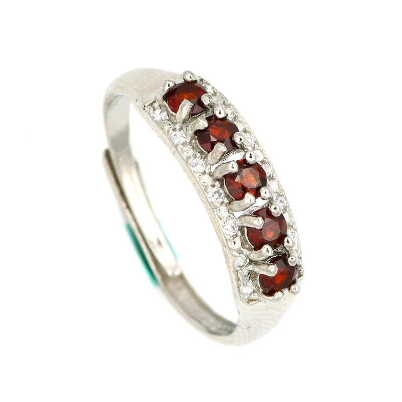 Natural Red Garnet Ring