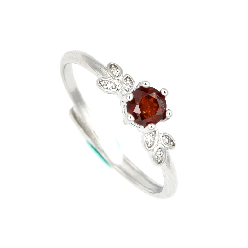 Natural Red Garnet Ring